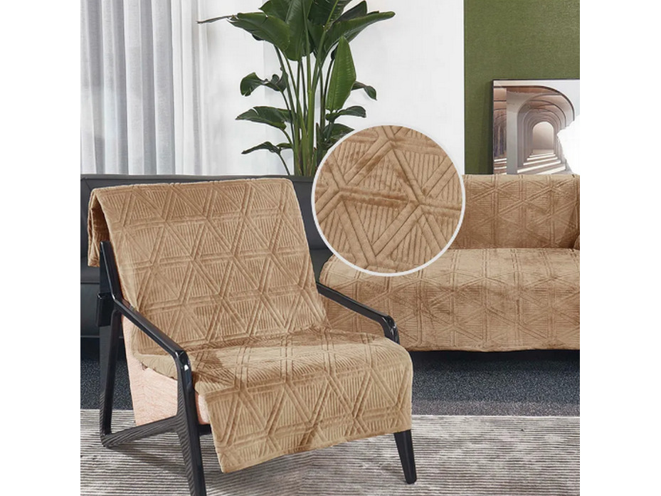 Комплект чехлов на диван XH DD01 Romance велюровые (90*210, 90*150 2 шт) / ТД Текстиль