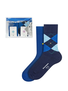 Носки мужские 2 пары 21404 (0040) Travel Pouch / Burlington