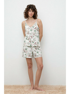 Пижама женская, майка и шорты E 20052 (Вишневый сад) / Very Neat