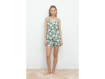 Пижама женская, майка и шорты E 20052 (зеленый мох) / Very Neat