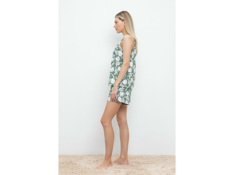 Пижама женская, майка и шорты E 20052 (зеленый мох) / Very Neat