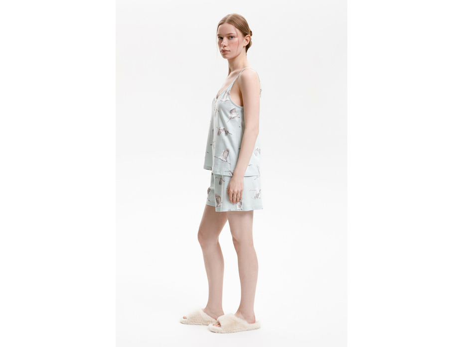 Пижама женская, майка и шорты E 20052 (Туманный голубой) / Very Neat