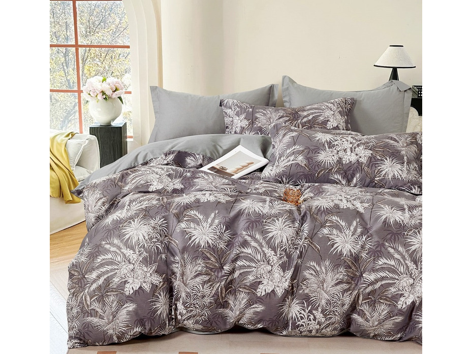 Постельное белье 7614 Цветы сатин Евро сп / Tia