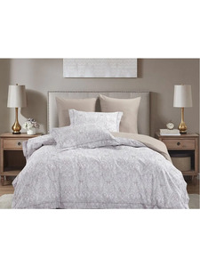 Постельное белье с простыней на резинке 2348-6/160 сатин Евро сп / Asabella