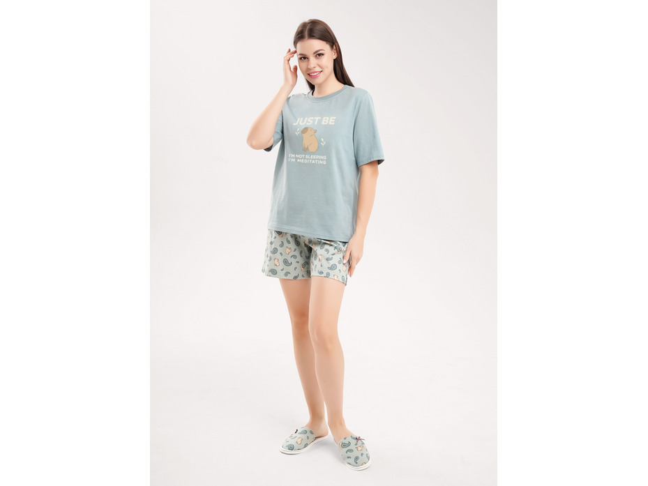 Пижама женская, футболка и шорты LP26-1225 / Clever