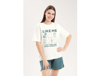 Пижама женская, футболка и шорты LP26-1225/1 / Clever