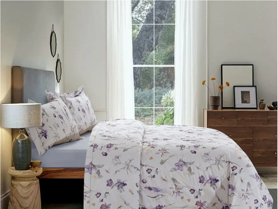 Постельное белье с одеялом 2370-OMP сатин премиум Евро сп / Asabella