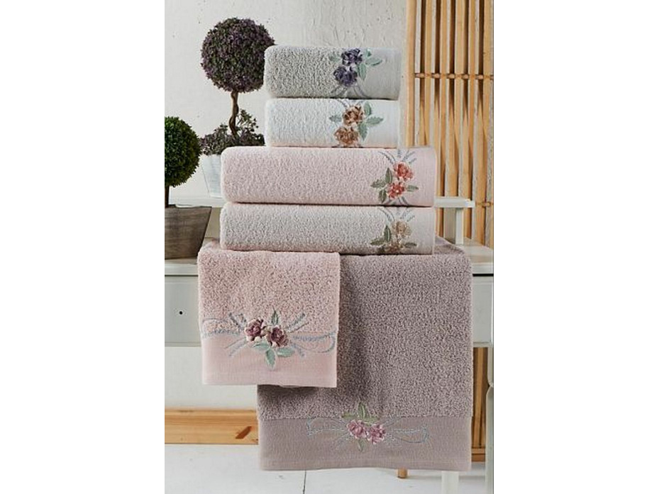 Полотенце H 7000 Elit Rose махровое 50*90 / Karven