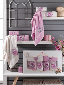 Набор полотенец Merzuka Rose махровые (30*50 2 шт, 50*80 2 шт, 70*130 2 шт) / Meteor