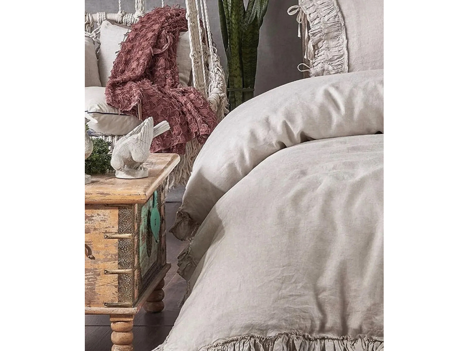 Постельное белье Miranda лен Евро сп / Ecocotton