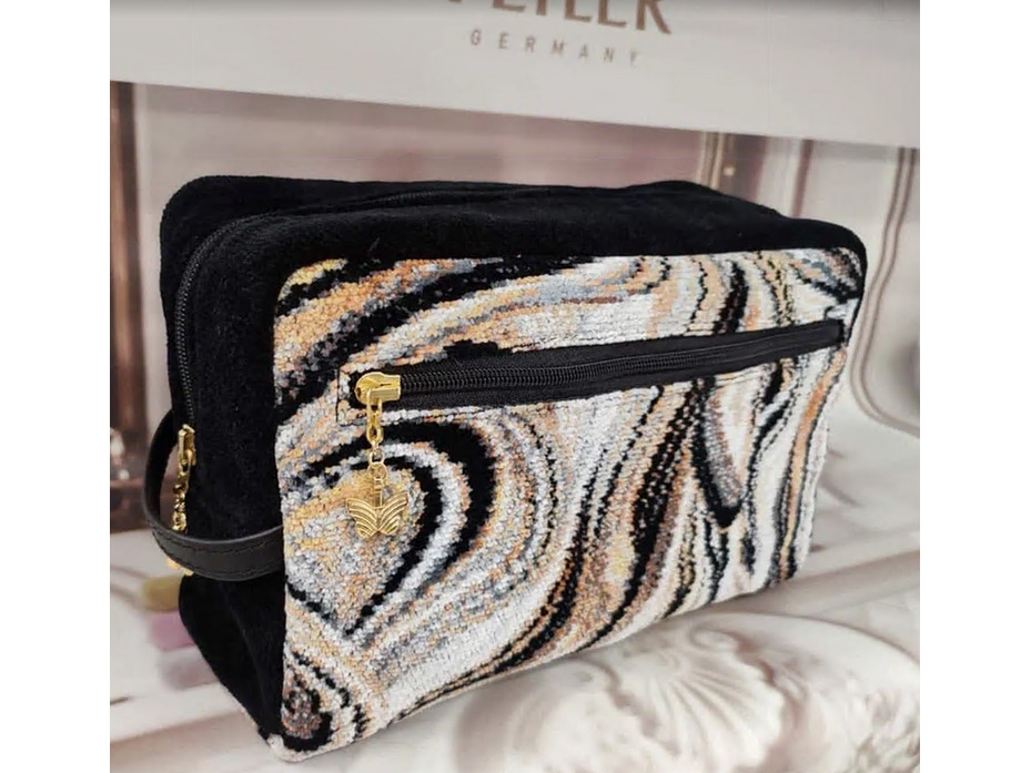 Косметичка Murano nero шенилл 28*29 / Feiler Косметичка Murano nero шенилл 28*29 / Feiler