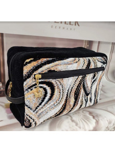 Косметичка Murano nero шенилл 28*29 / Feiler