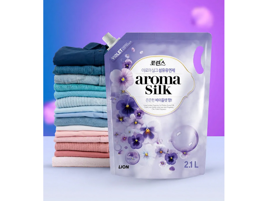 Кондиционер для белья с ароматом фиалки Aroma silk мягкая упаковка 2100 мл / Lion Кондиционер для белья с ароматом фиалки Aroma silk мягкая упаковка 2100 мл / Lion
