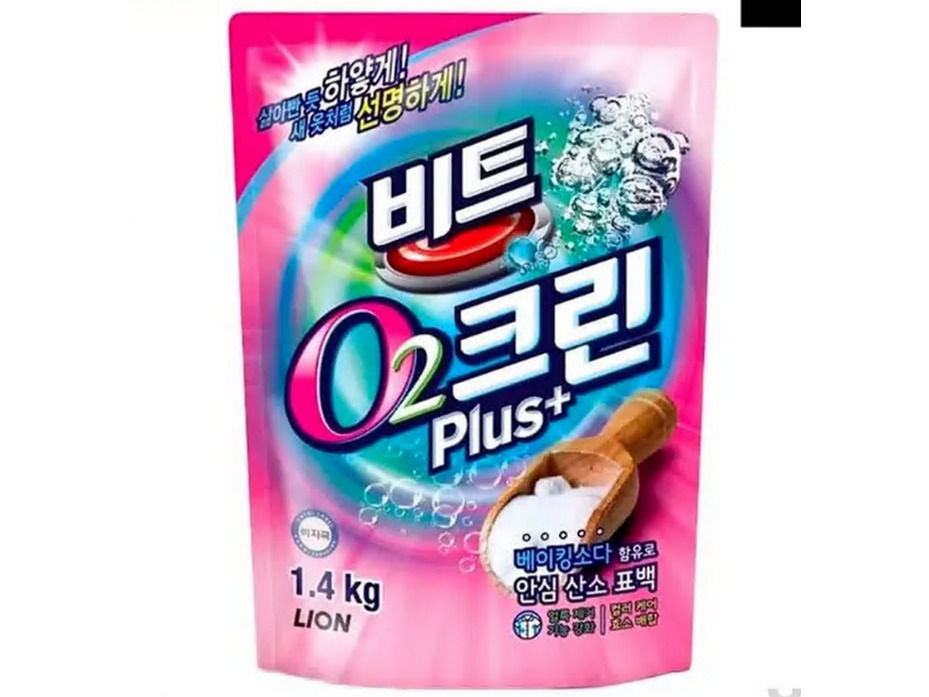Кислородный отбеливатель Clean plus, 1400 гр / Lion