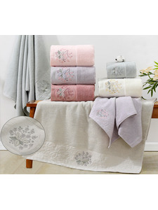 Полотенце 2205724 Листочек махроввое 50*90 / 7-я
