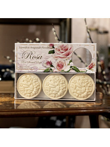 Мыло WA 269 Rosa с ароматом розы, 125 гр (3 шт) / Saponificio Artiginale Fiorentino