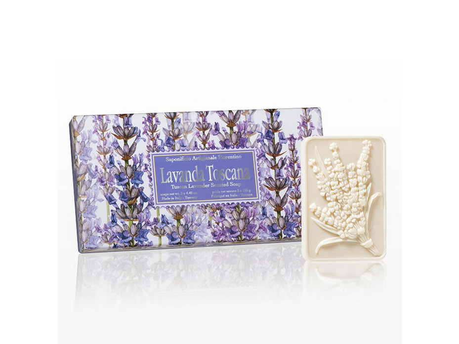 Мыло S 410 Lavander с ароматом лаванды, 125 гр (3 шт) / Saponificio Artigianale Fiorentino