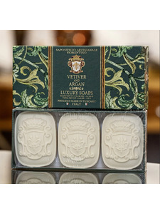 Мыло Vetiver and argan с ароматом ветивера и аргана, 125 гр (3 шт) / Saponificio Artigianale Fiorentino