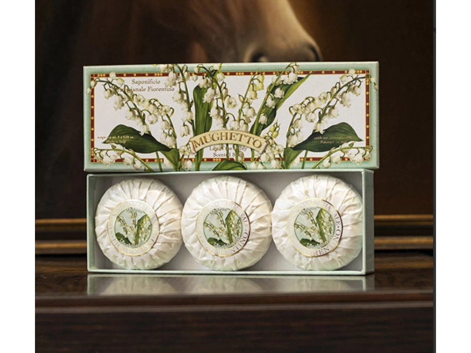 Мыло ZCP 38 Lily of the Valley с ароматом ландыша, 100 гр (3 шт) / Saponificio Artiginale Fiorentino Мыло ZCP 38 Lily of the Valley с ароматом ландыша, 100 гр (3 шт) / Saponificio Artiginale Fiorentino