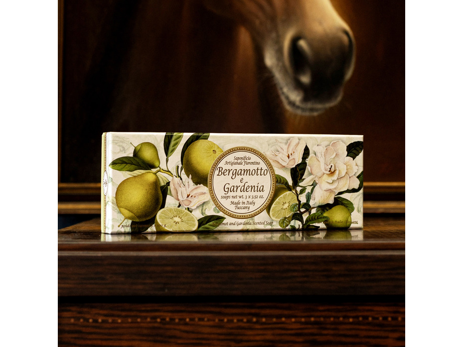 Мыло Bergamot and Gardenia с ароматом бергамота и гардении, 100 гр (3 шт) / Saponificio Artigianale Fiorentino