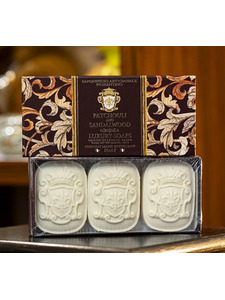 Мыло Patchouli and sandalwood с ароматом пачулей и сандалового дерева, 125 гр (3 шт) / Saponificio Artigianale Fiorentino