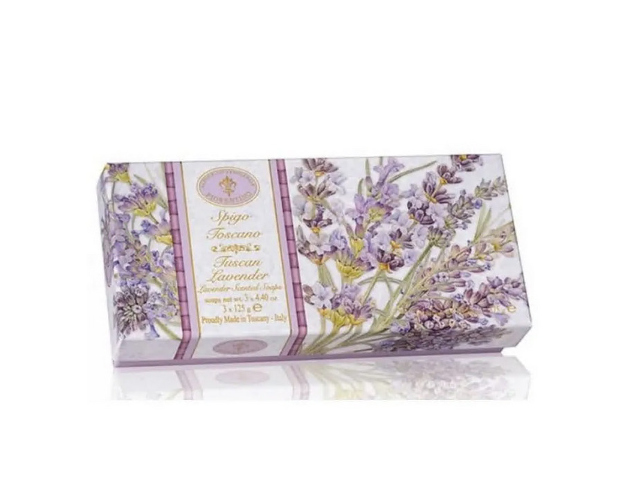 Мыло WA 61 Lavander с ароматом лаванды, 125 гр (3 шт) / Saponificio Artigianale Fiorentino