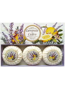 Мыло Lavander and cedar с ароматом лаванды и кедра, 100 гр (3 шт) / Saponificio Artigianale Fiorentino