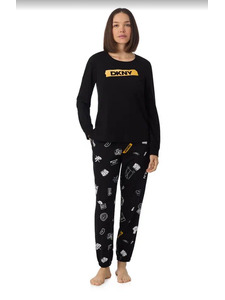 Пижама женская, лонгслив и брюки YI80122 (006) Return To Our roots / DKNY