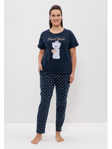 Костюм женский Мишка, футболка и брюки 1142 / Cleo Костюм женский Мишка, футболка и брюки 1142 / Cleo