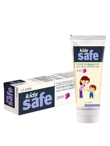 Детская зубная паста со вкусом винограда Kids Safe от 3-х до 12 лет, 90 гр / Lion