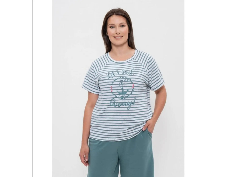 Костюм женский, футболка и шорты 1152 Якорь / Cleo Костюм женский, футболка и шорты 1152 Якорь / Cleo