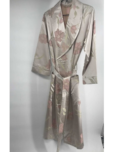 Халат женский шелковый с рисунком цветы/ Silk Made In Germany
