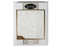 Скатерть Leda с гипюром 160*220 / Karna Home Textile
