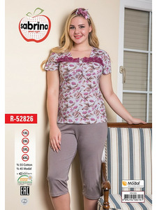 Костюм женский, футболка и капри R-52826 / Sabrina
